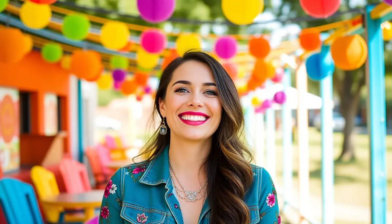 The vibrant concert scene captures Musgraves performing live, surrounded by enthusiastic fans celebrating her new whimsical musical direction