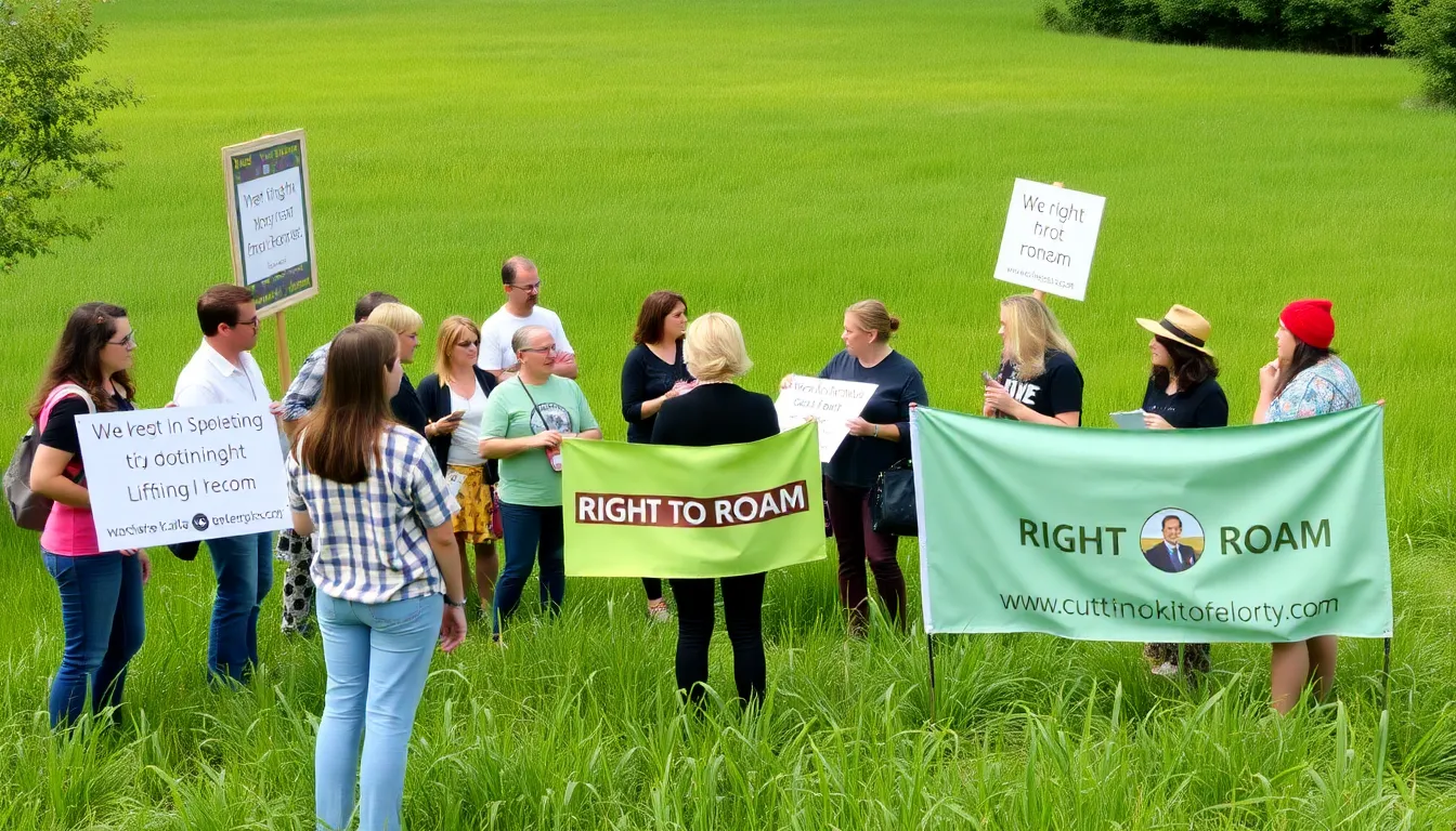 A guided nature walk takes place, showcasing the cultural significance of land access while fostering community engagement