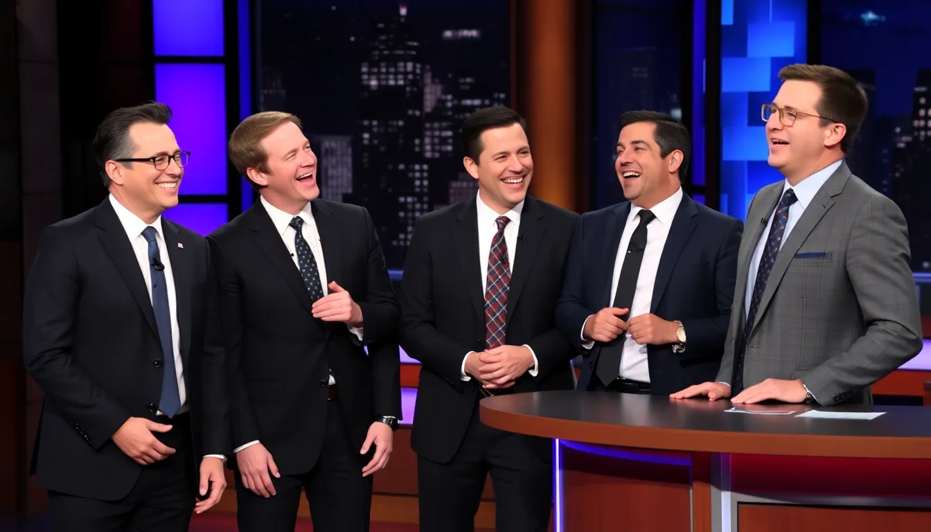 The hosts reflect on the evolving relationship between latenight television and political discourse, emphasizing the significance of comedy in shaping public perception