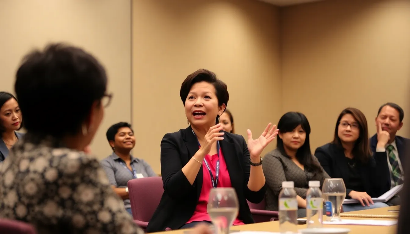 Members of the Asian American Performers Action Coalition gathering to advocate for equitable casting practices and increased visibility for Asian performers