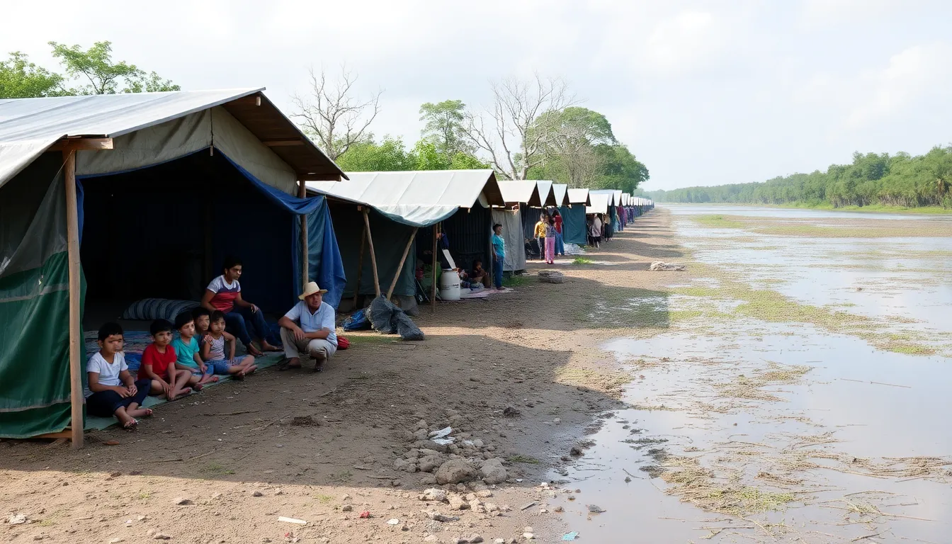 Local activists gather to advocate for environmental justice and demand immediate action from authorities regarding the river's contamination
