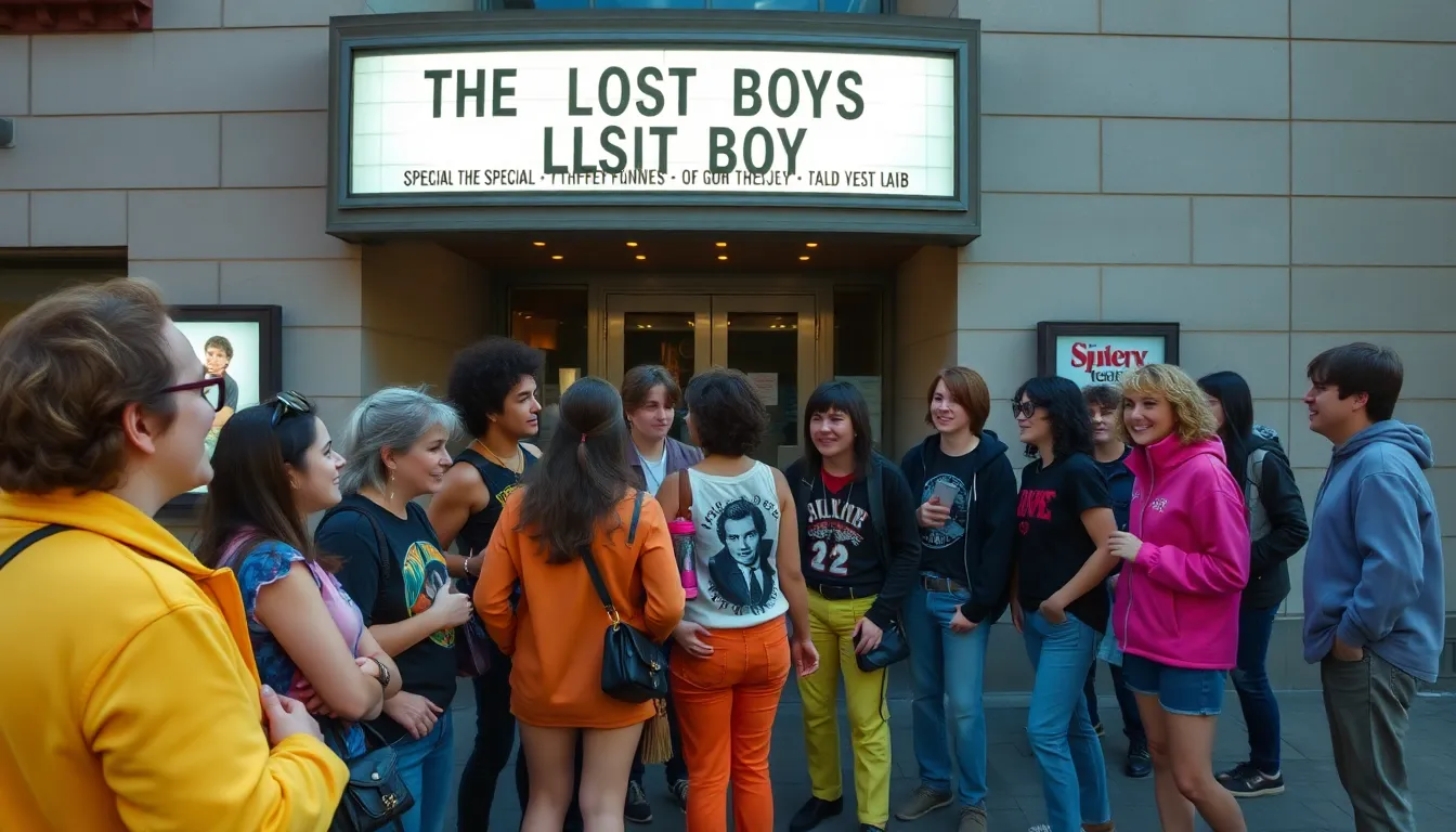 An evocative image capturing the youthful rebellion and angst portrayed in 'The Lost Boys,' symbolizing the struggles for identity faced by teenagers in the 1980s