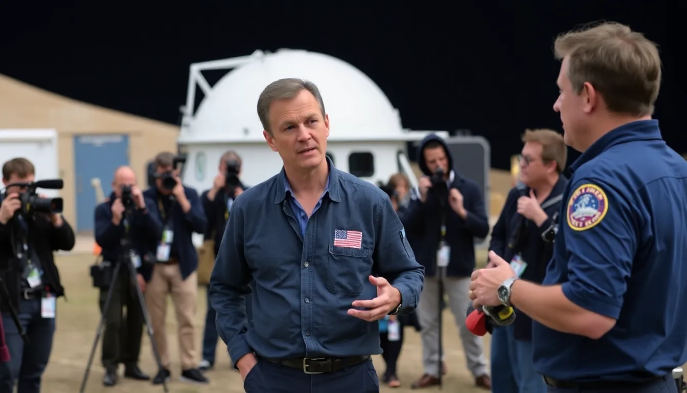 A group of stakeholders, including government and private sector representatives, strategizes on the future of space exploration during a pivotal moment for Artemis II
