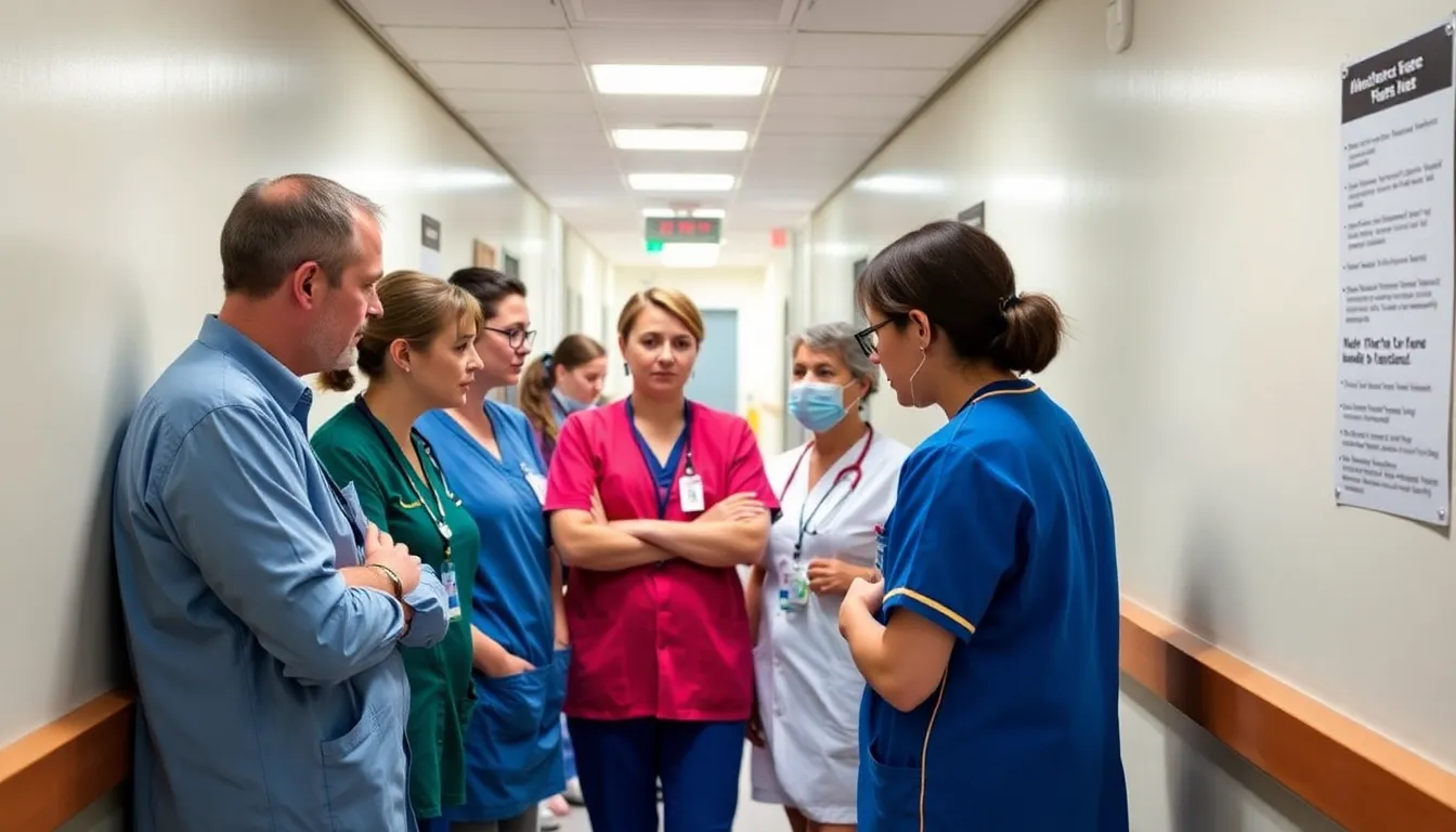 A healthcare professional on the phone, seeking guidance and support from the Martha's Rule helpline