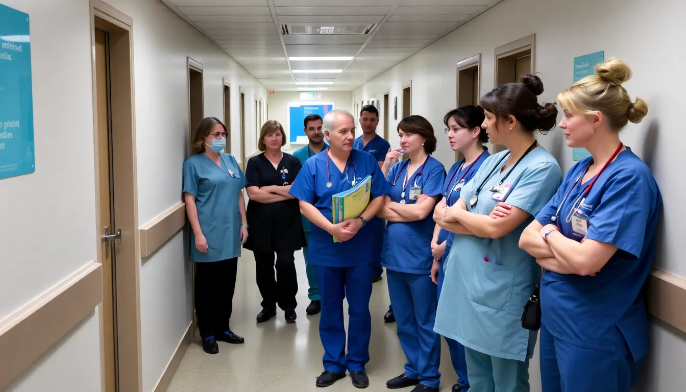 A healthcare worker taking a moment to reflect, highlighting the emotional toll of their responsibilities in patient care