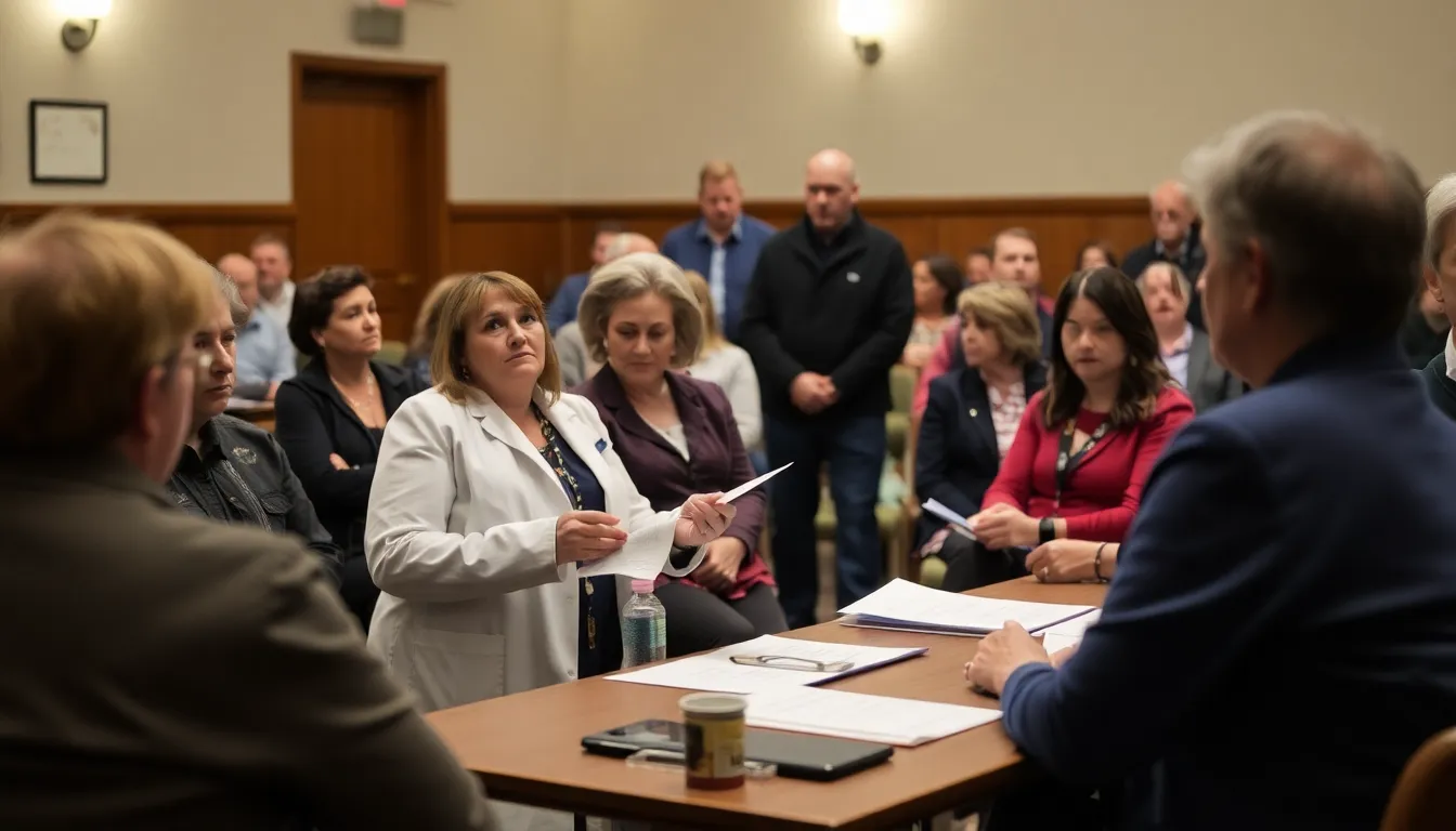 A somber gathering of families affected by the recent tragedies, showcasing their emotional struggle for closure and justice as they await the medical examiner's findings