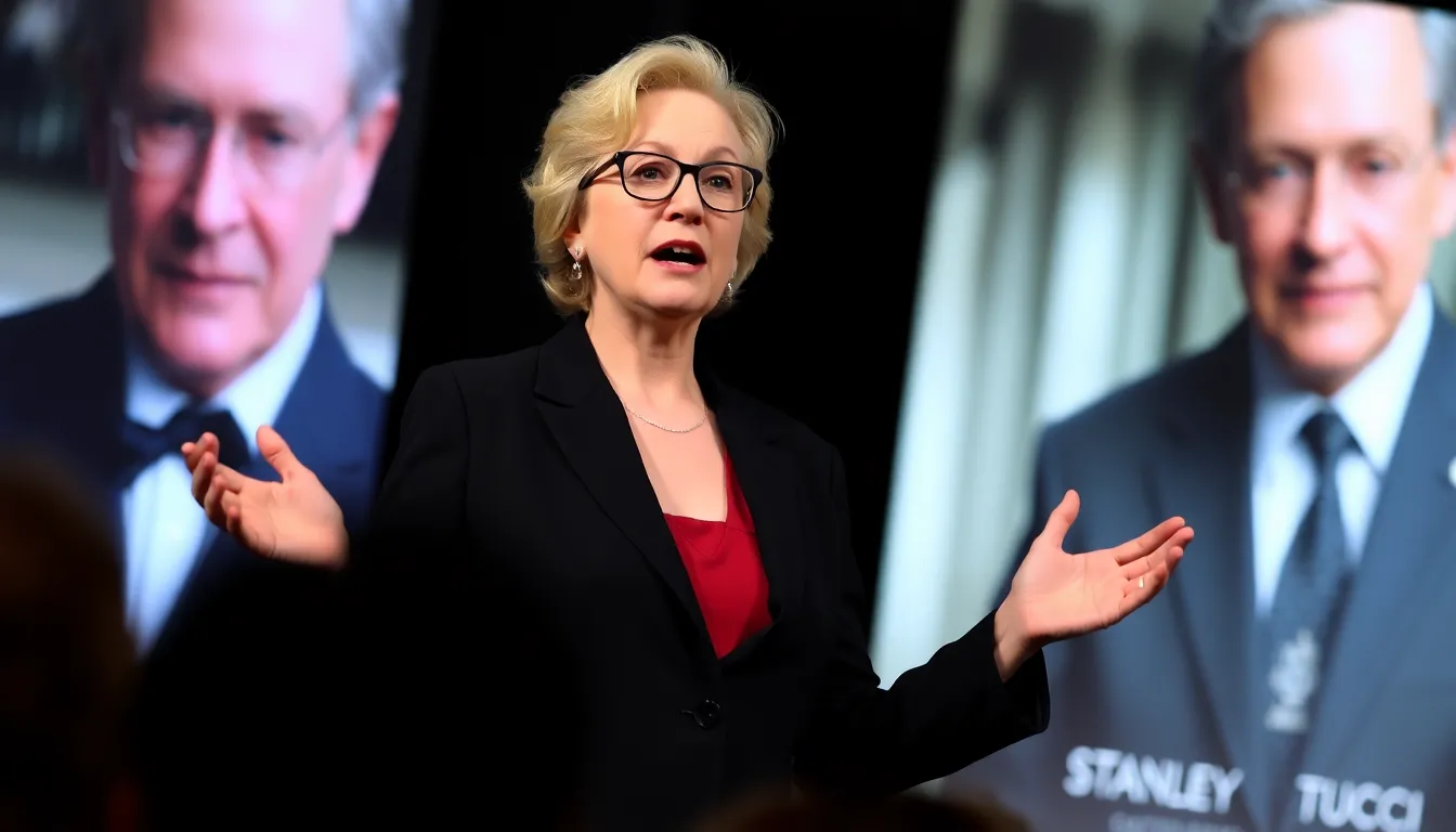 Streep speaks passionately about Tucci's unique approach to heterosexuality, highlighting the significance of emotional intelligence and vulnerability in men