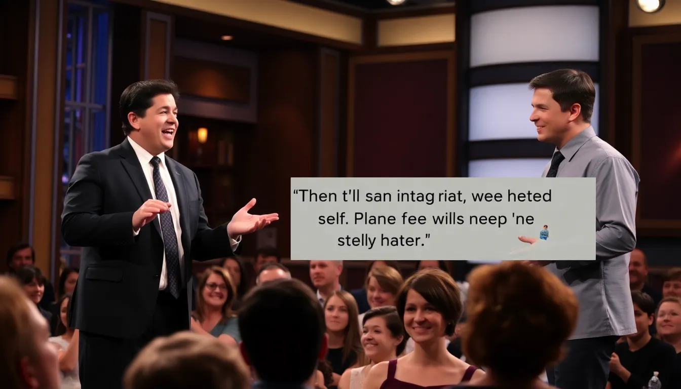 Michael Che and Colin Jost engage in a lively discussion on stage during a recent "Saturday Night Live" episode, with Che making a provocative statement about Michael Jackson that sparks debate among the audience.