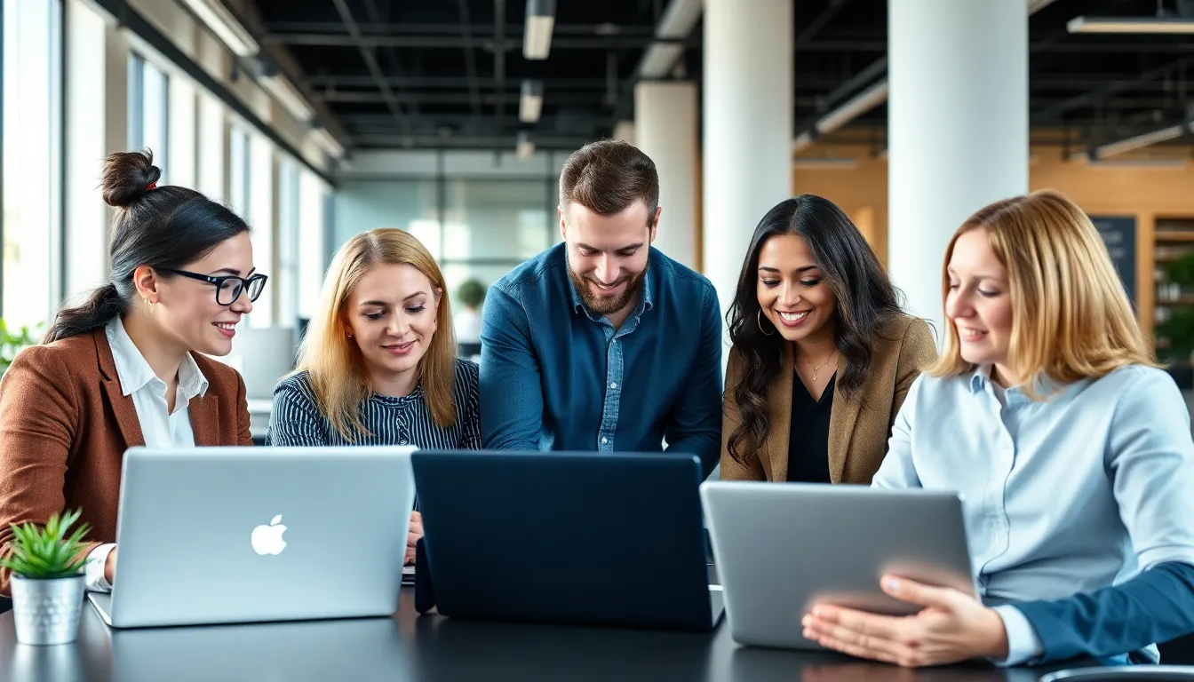 A diverse group of individuals engaged in a video call, representing the evolving dynamics of communication and teamwork in the digital age