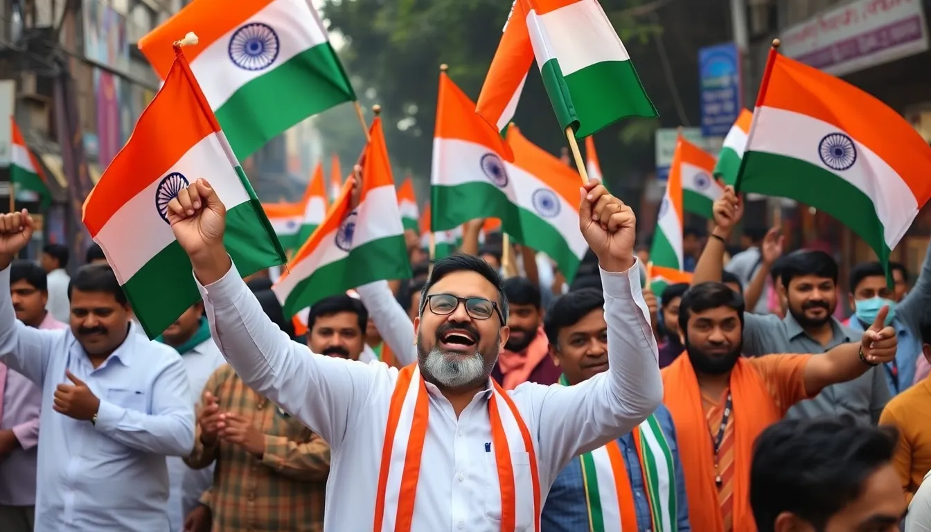 A bustling marketplace in West Bengal, reflecting the potential economic changes and opportunities following the BJP's recent electoral victory