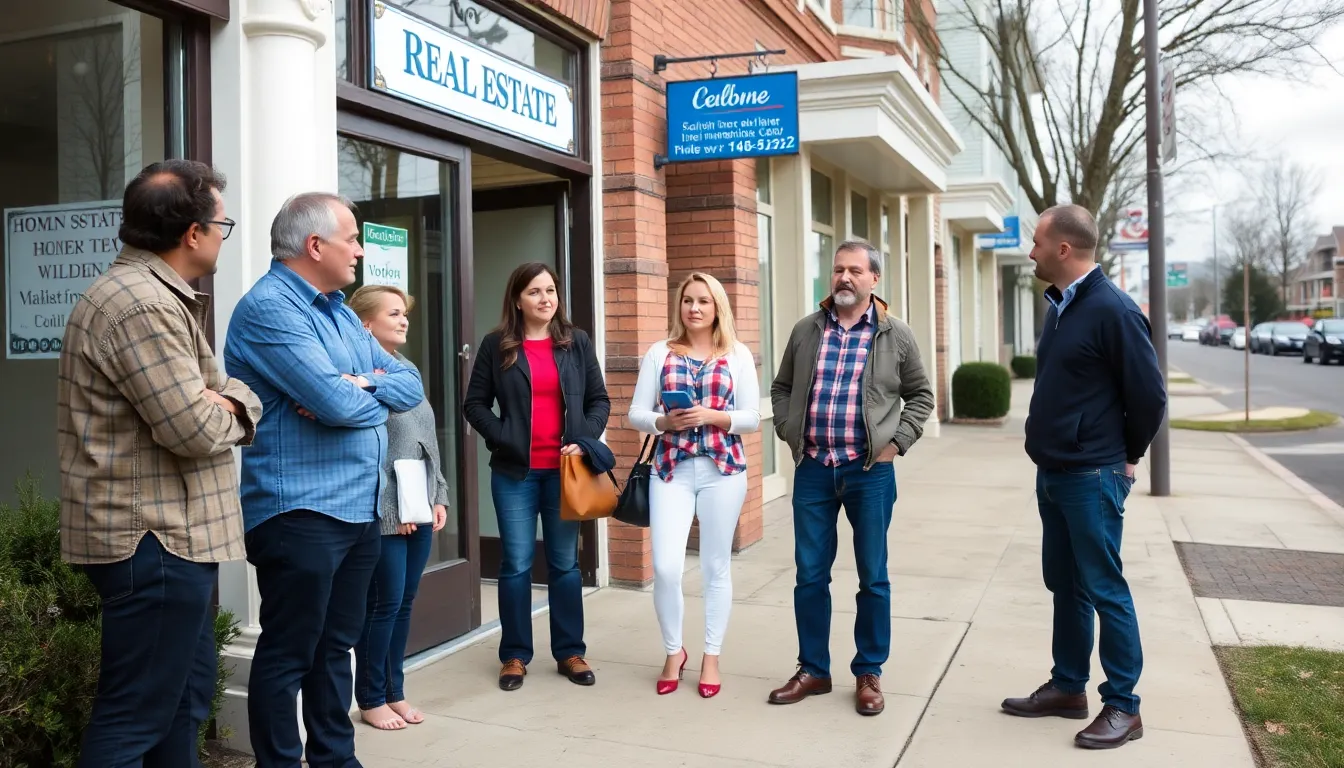 A financial advisor discussing mortgage options with a couple, illustrating the complexities of navigating the housing market amid rising interest rates