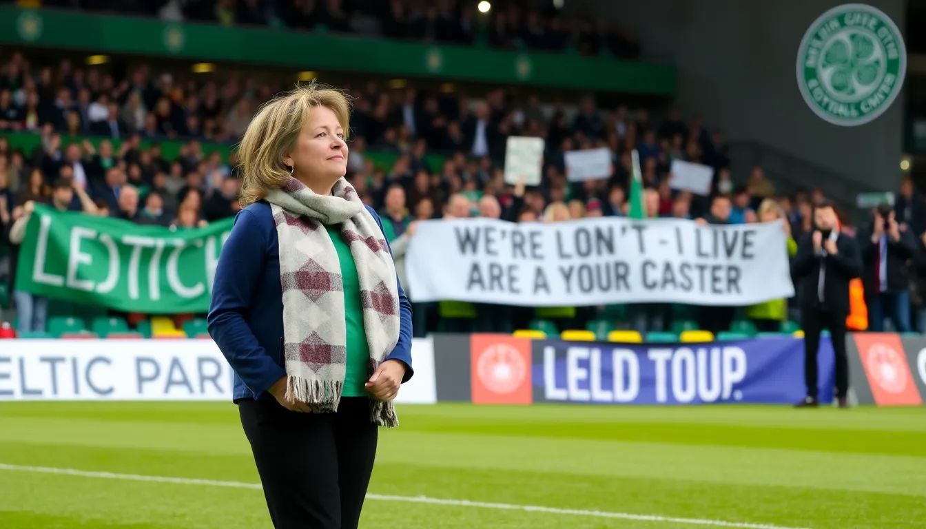 Fans gathered outside the stadium, holding banners and chanting in support of Nancy, showcasing their appreciation for her brief yet impactful time with the team