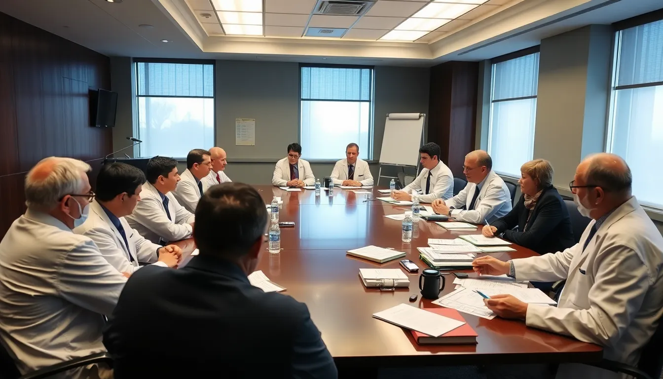 A group of scientists and public health officials gather in a conference room, discussing strategies for influenza research and vaccine development in the wake of Nancy Cox's passing.