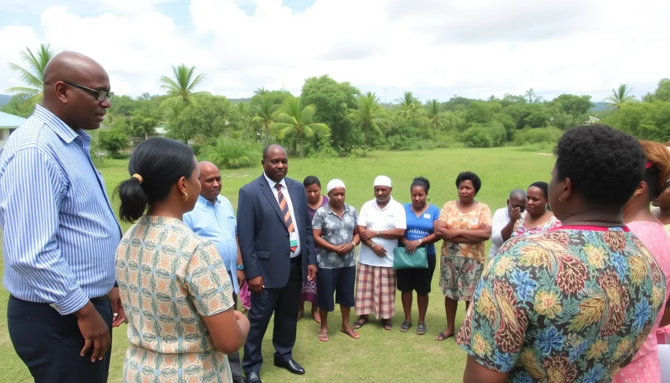 Residents participating in a community discussion, showcasing the diverse opinions on the name change initiative and its impact on local heritage
