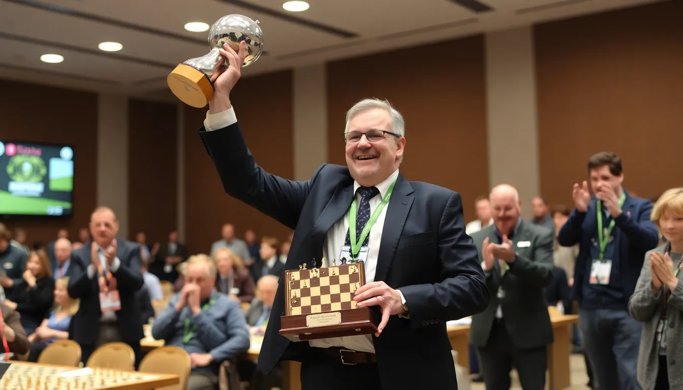 A chessboard featuring pieces in midgame, symbolizing the highstakes nature of competitive chess and the controversies surrounding it