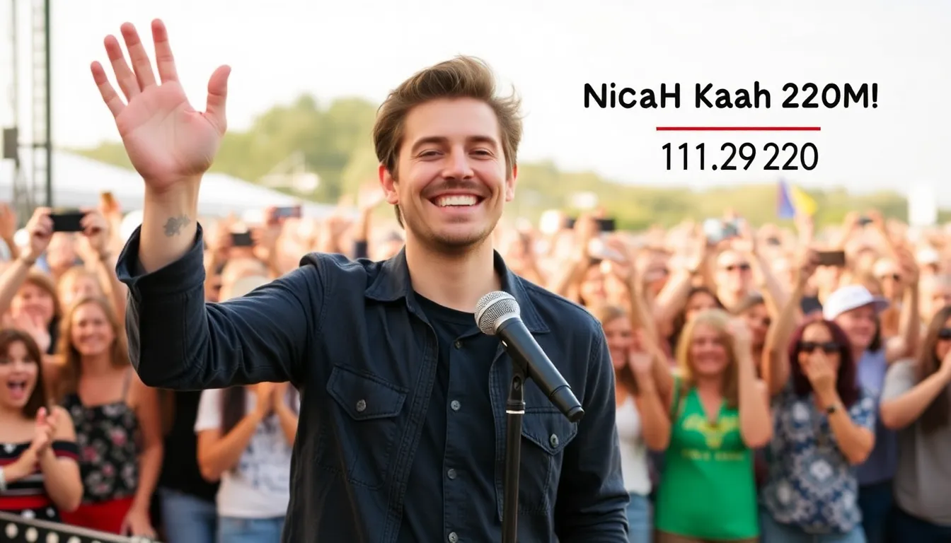 A dedicated group of fans cheering and celebrating Noah Kahan's charttopping success during a live concert