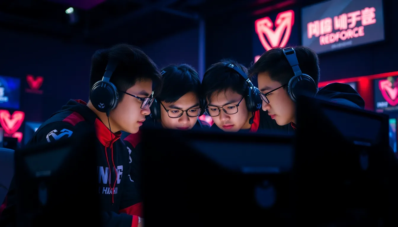 An intense moment captured during an LCK match, emphasizing the fierce competition and the critical need for Nongshim RedForce to secure victories for playoff qualification
