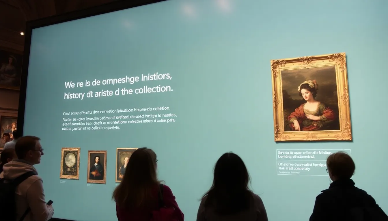 A group of art enthusiasts engaging in conversation about the ethical responsibilities of museums in preserving cultural heritage