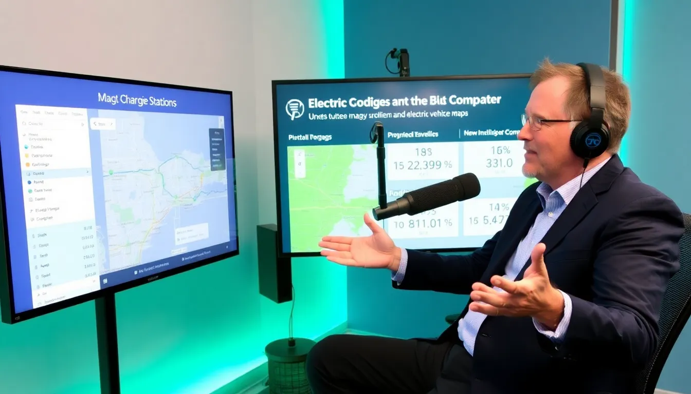 A busy charging station illustrating the importance of availability and efficiency for electric vehicle drivers on long journeys
