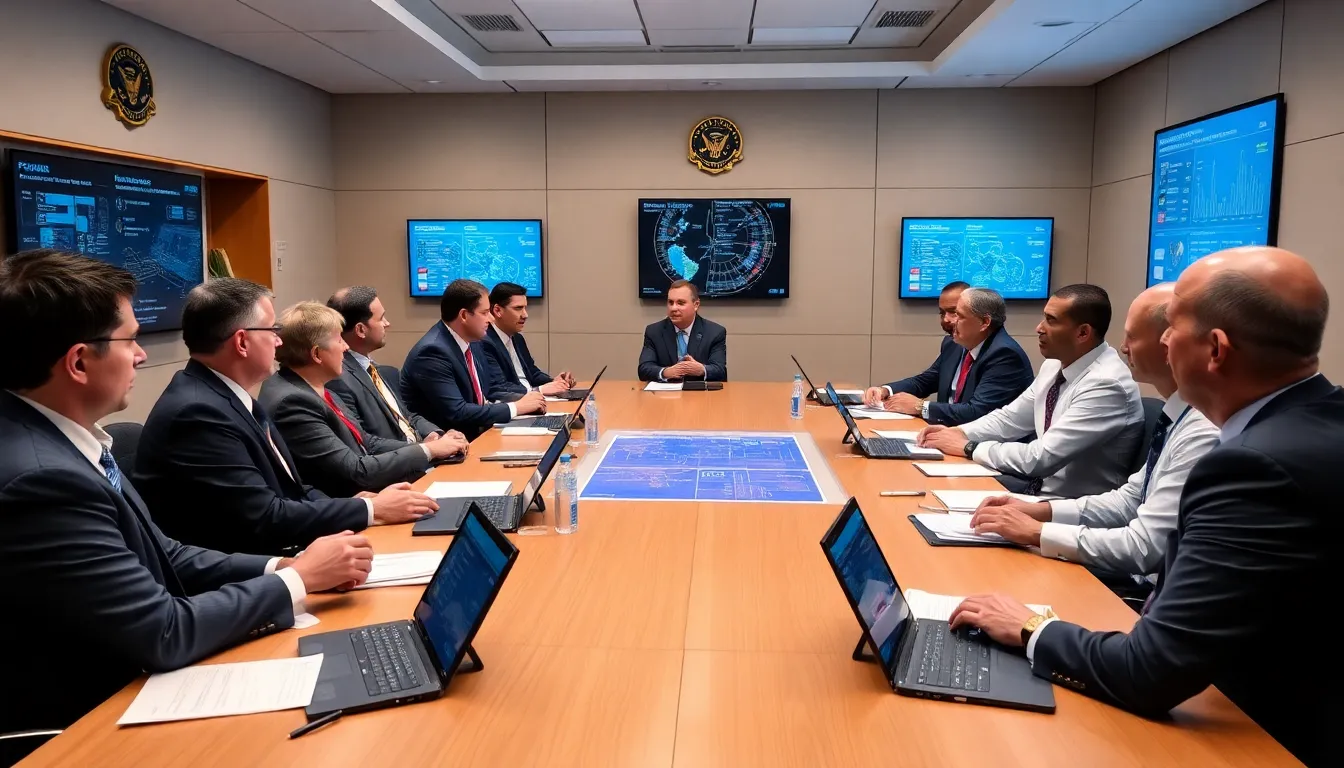 A defense contractor showcasing innovative A.I. solutions aimed at improving national security and operational efficiency