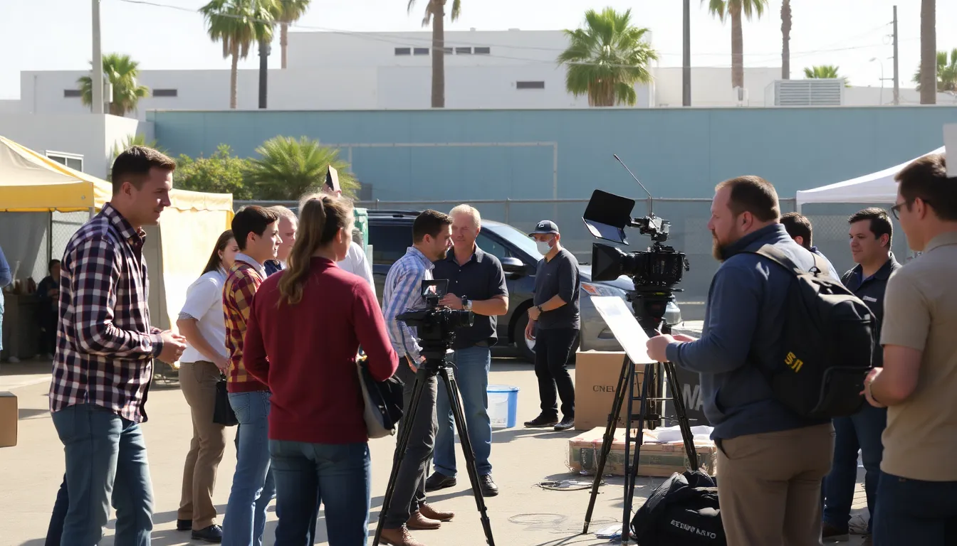 Director Alex Johnson provides guidance to the cast, ensuring that the gripping narrative unfolds authentically on screen
