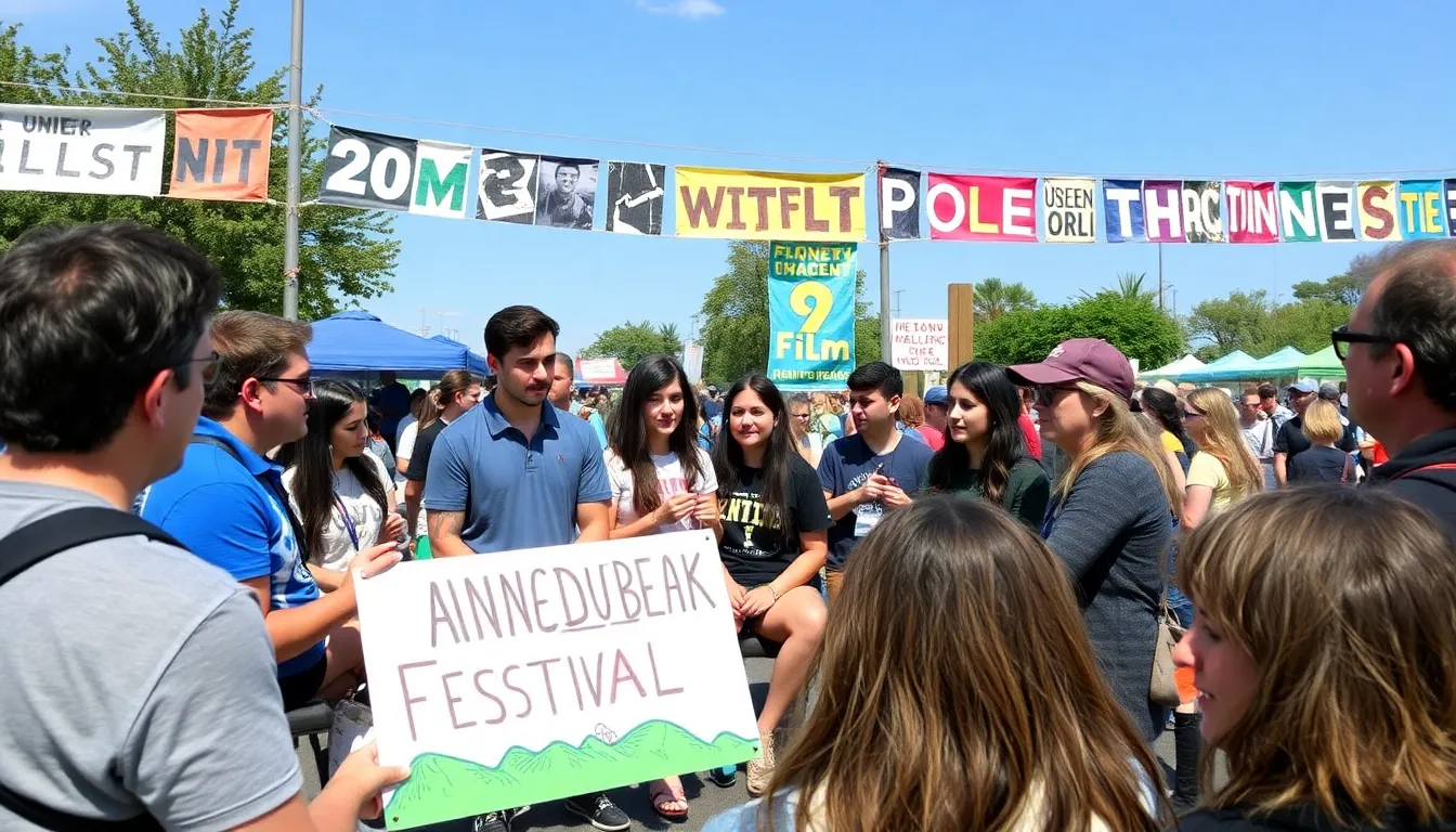 Young climate activists passionately sharing their stories on social media platforms like Instagram and TikTok, inspiring their peers to take action against climate change