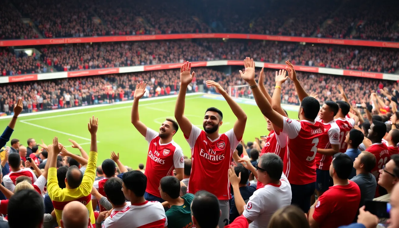Players from Arsenal and Chelsea engage in an intense moment during their recent match, highlighting the fierce rivalry and competitive spirit of the Premier League
