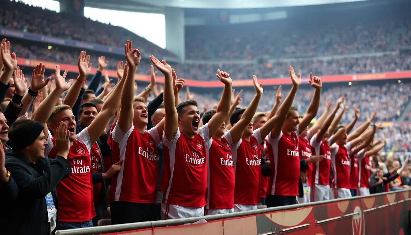 A bustling pub filled with enthusiastic supporters celebrates a thrilling Premier League victory, reflecting the strong connection between local businesses and football culture