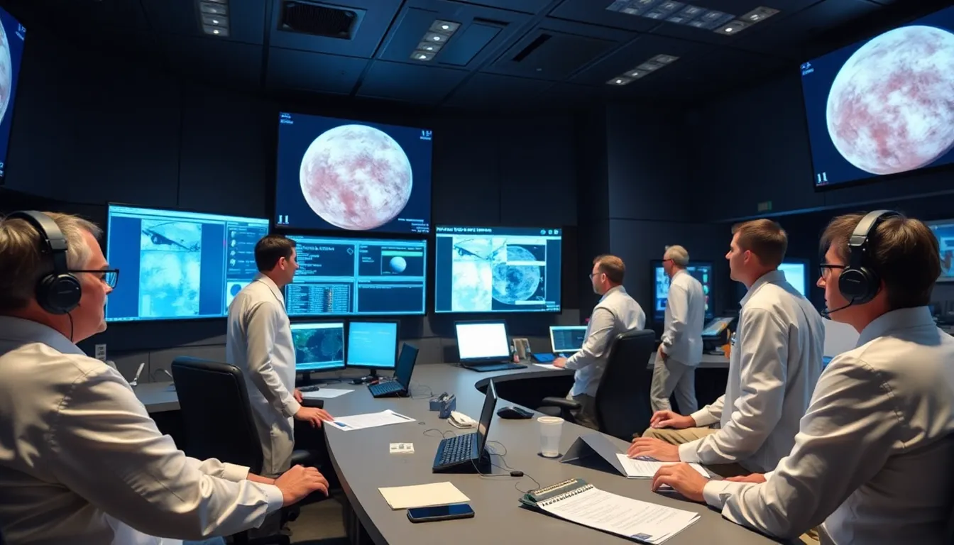 A historical timeline highlighting key milestones in space exploration, from the launch of Sputnik 1 to modern advancements in lunar and Martian missions