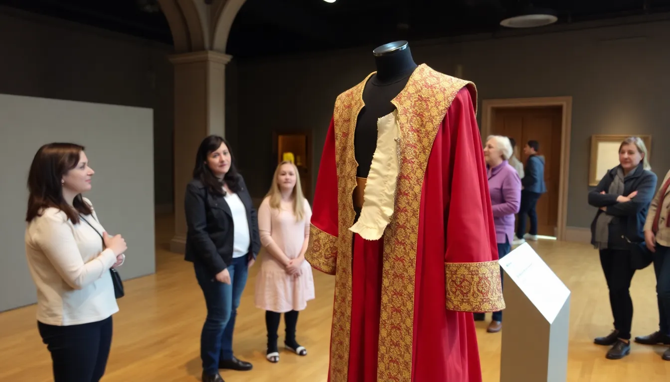 Experts discussing the historical significance of royal garments, emphasizing the importance of careful consideration in replacing heirlooms