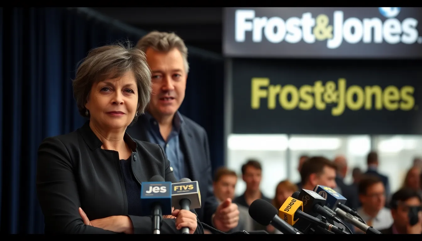 Sadie Frost and Simon Jones engaging in a brainstorming session, showcasing their passion for storytelling and collaborative spirit in the film industry