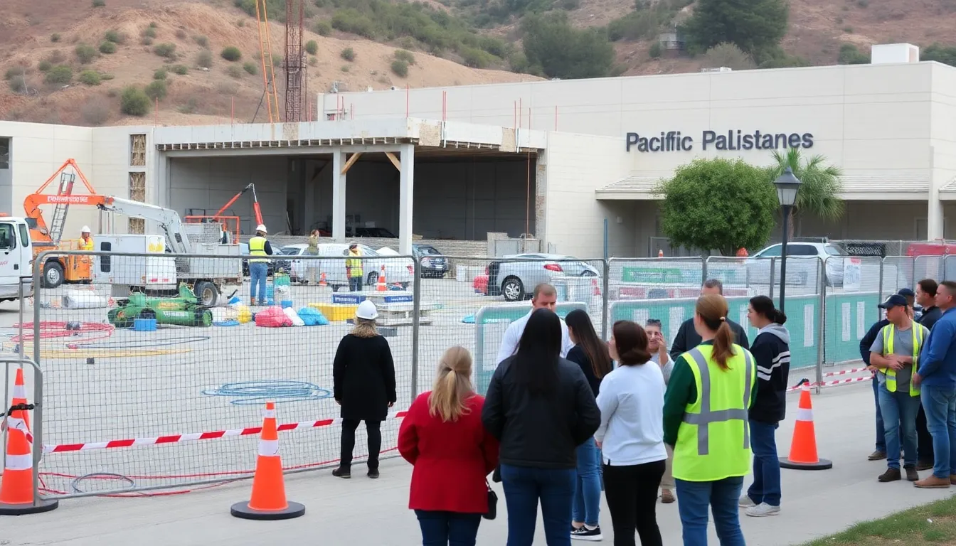 School administrators discuss enhanced safety measures being implemented to protect students during the construction period