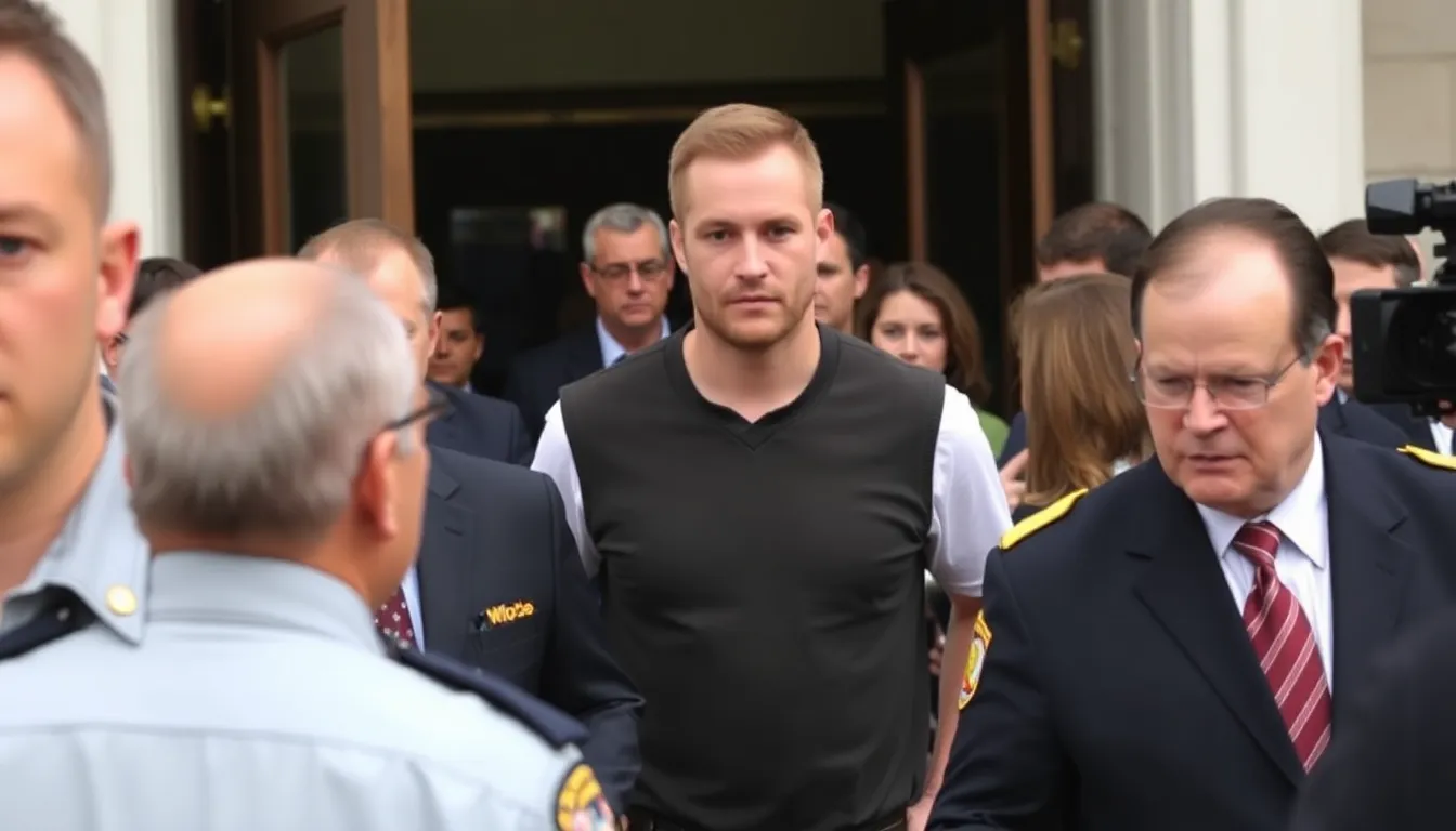 Authorities escort the alleged scammer, a 26yearold individual, as he arrives for extradition proceedings related to a hacking attempt on BTS star Jungkook.