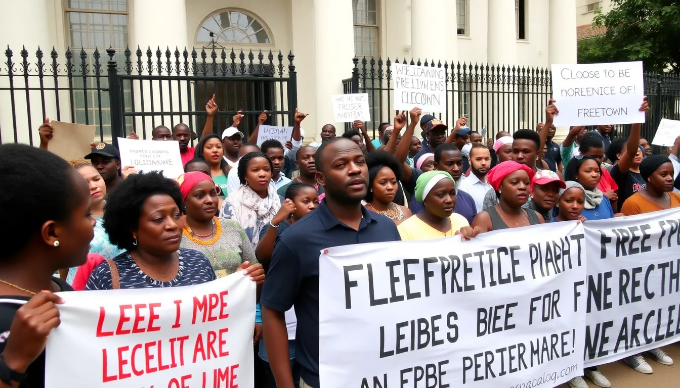 Artists and fans rallying together, united in their outrage over the singer's imprisonment, highlighting the cultural impact of the government's actions