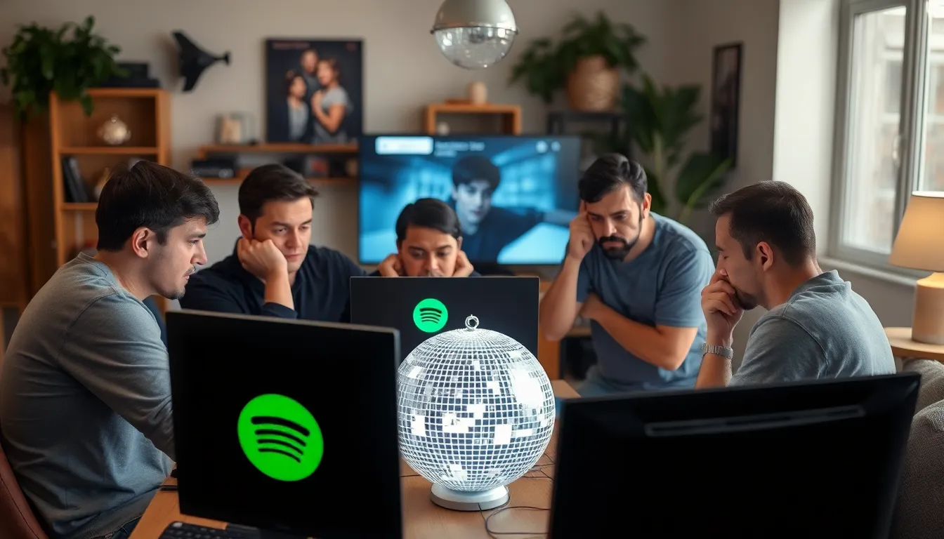 Spotify's management team discussing user feedback and the decision to remove the discoball icon, emphasizing their commitment to user experience
