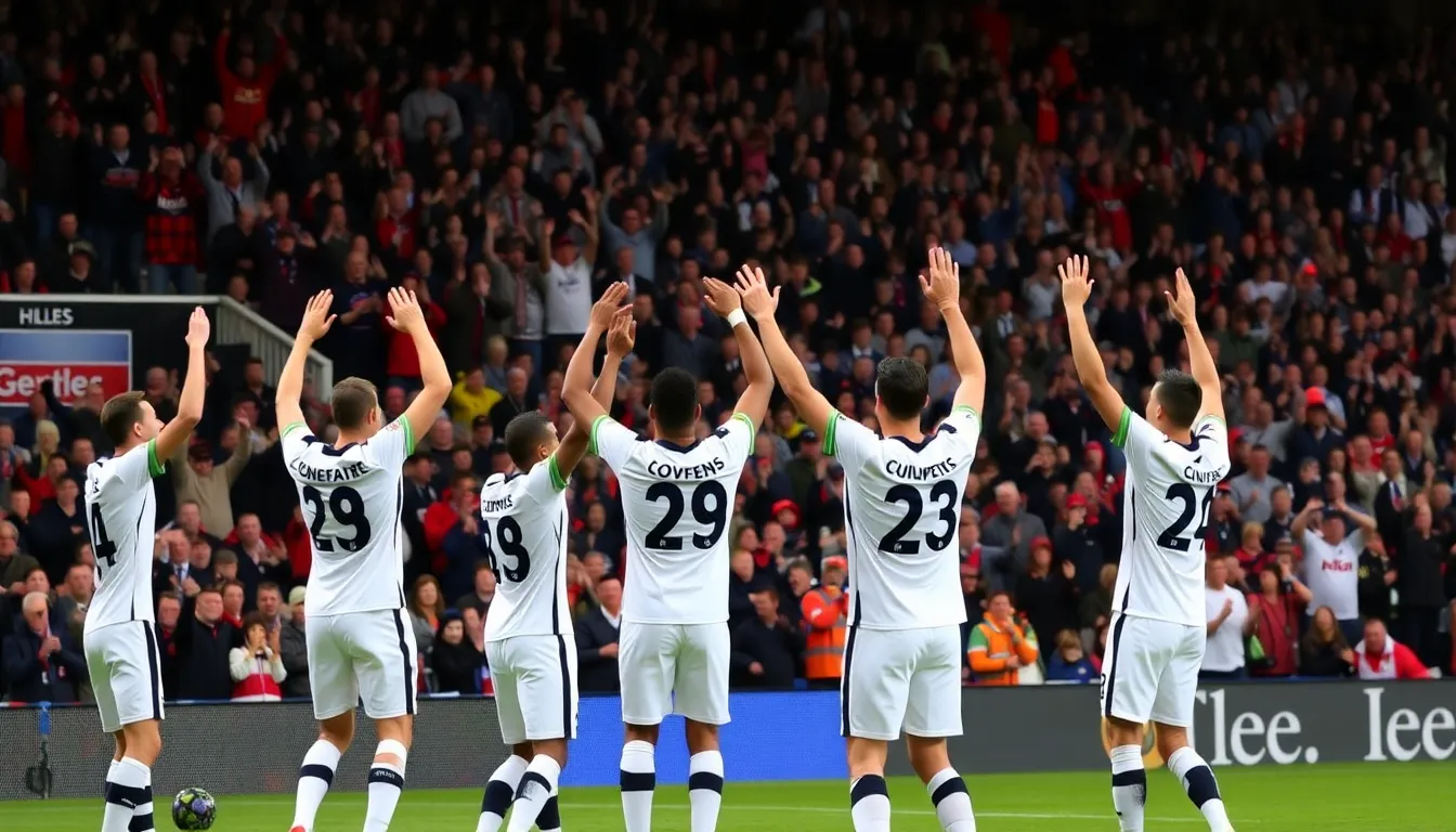 Fans in the stadium passionately supporting their team, highlighting the emotional stakes involved in the relegation battle