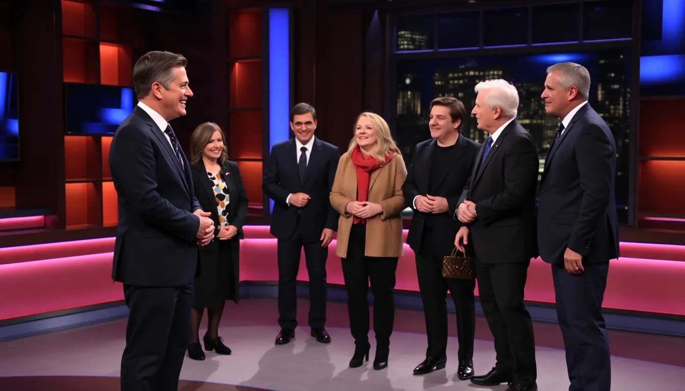 Stephen Colbert engaging in a heartfelt discussion with a guest, reflecting on his journey in latenight television