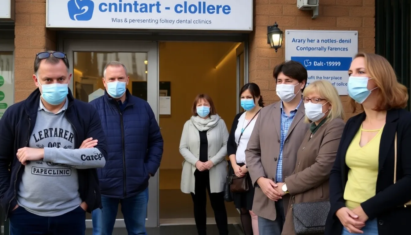 Health authorities collaborating with the dental practice to assess the potential risks associated with recent procedures