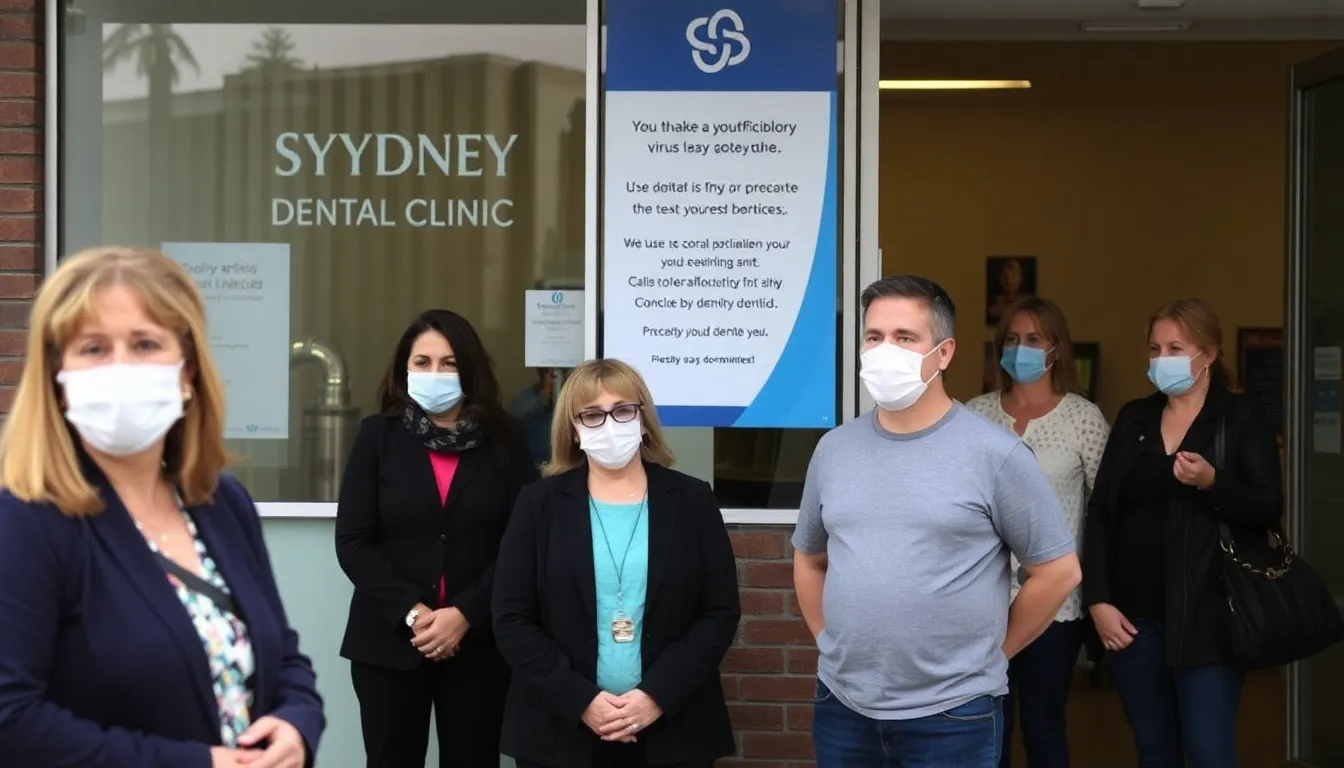 A dentist discussing infection control measures with staff to ensure compliance with safety regulations following the recent alert