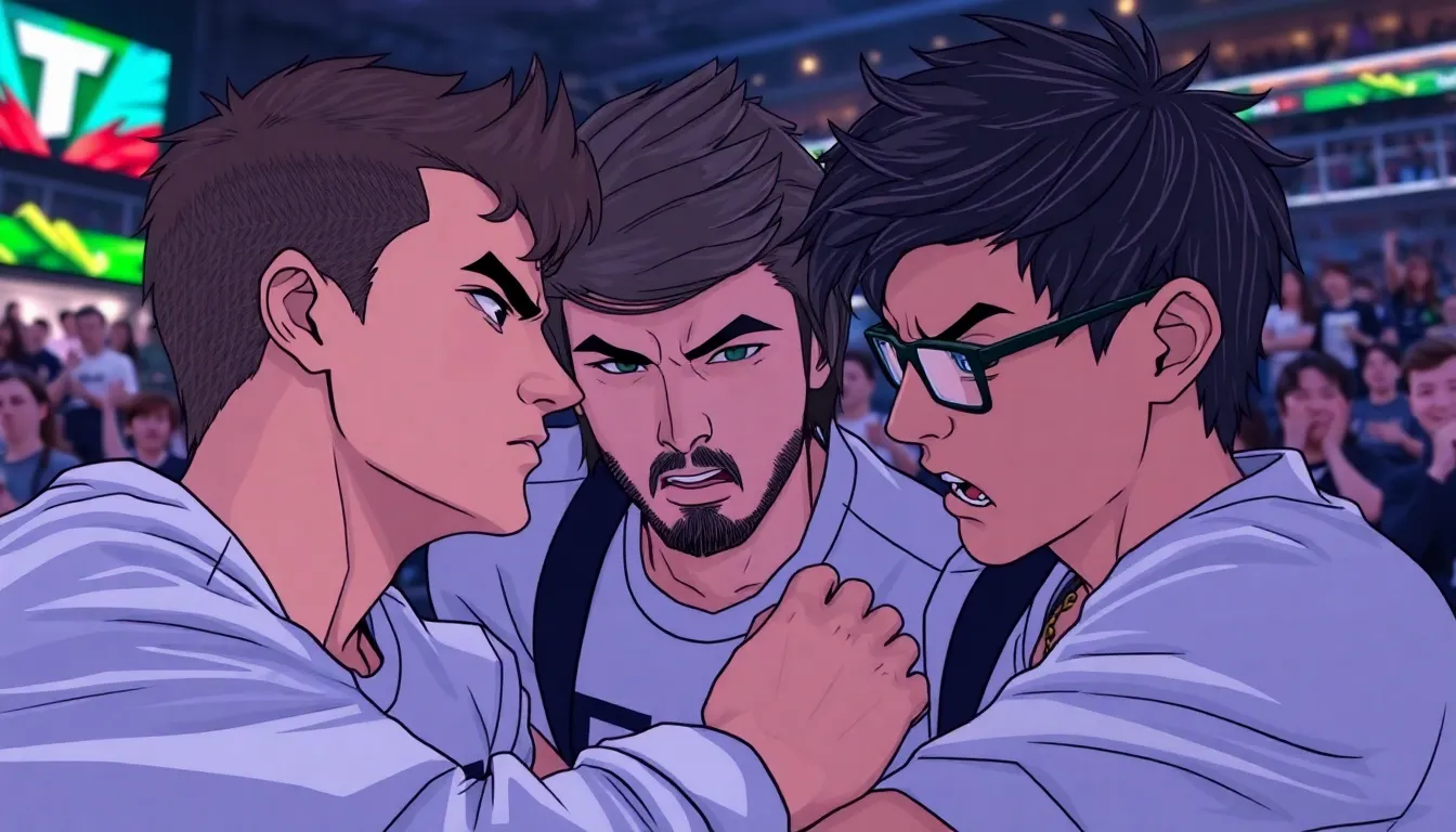Fans reacting passionately in the stands, reflecting the mixed emotions surrounding T1 VALORANT's current season and the prospect of roster adjustments