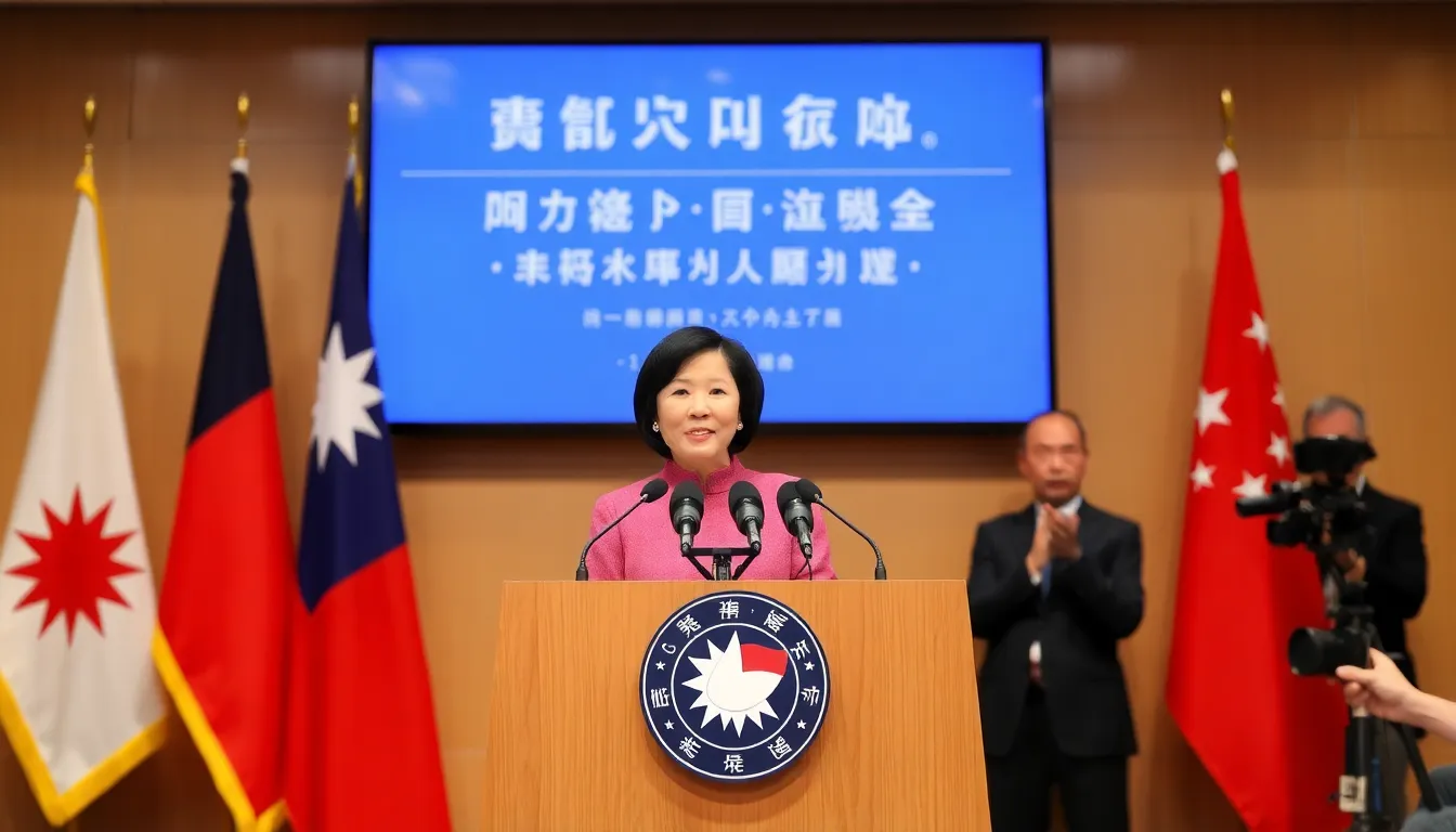 Diplomatic representatives from Taiwan and the United States engaging in discussions, highlighting the strengthening of alliances in response to geopolitical challenges