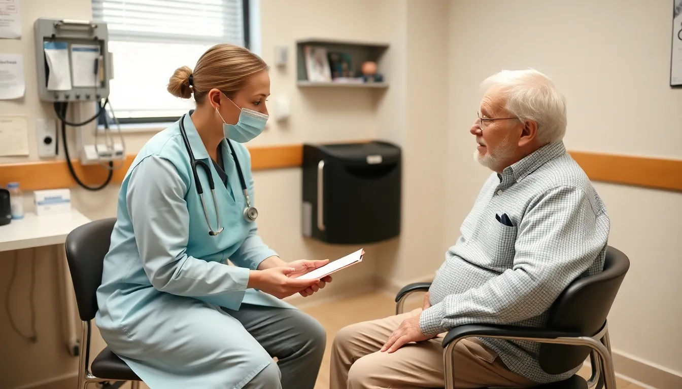 A healthcare team collaborating to develop tailored treatment plans for elderly patients, emphasizing patientcentered approaches