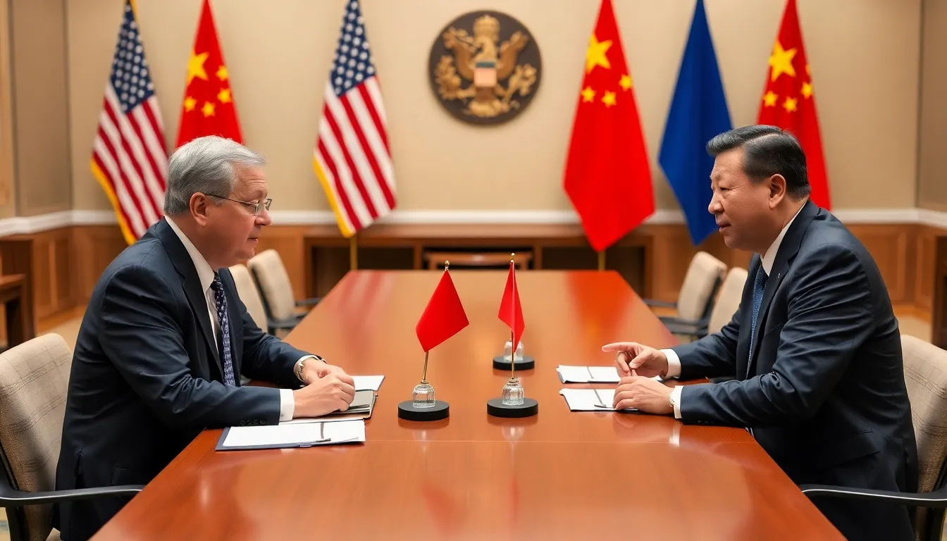 U.S. Secretary of State Antony Blinken and Chinese Foreign Minister Wang Yi engage in a tense discussion during a highlevel meeting aimed at addressing escalating tensions between their countries.