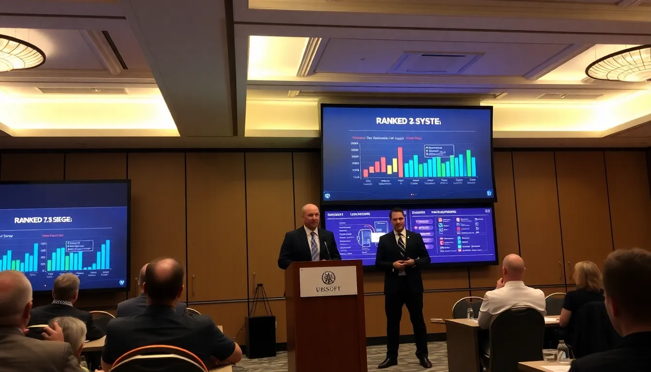 An esports team discussing the implications of Ubisoft's changes to the ranked system, emphasizing the importance of competitive integrity and player engagement
