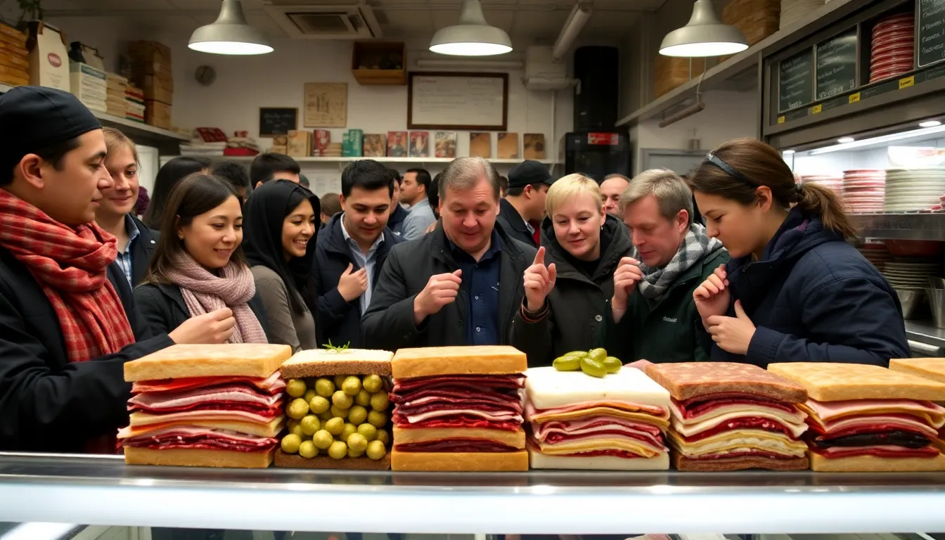 A nostalgic scene featuring traditional British sandwiches, highlighting the cultural significance of salty ingredients and their evolution over the years in British cuisine