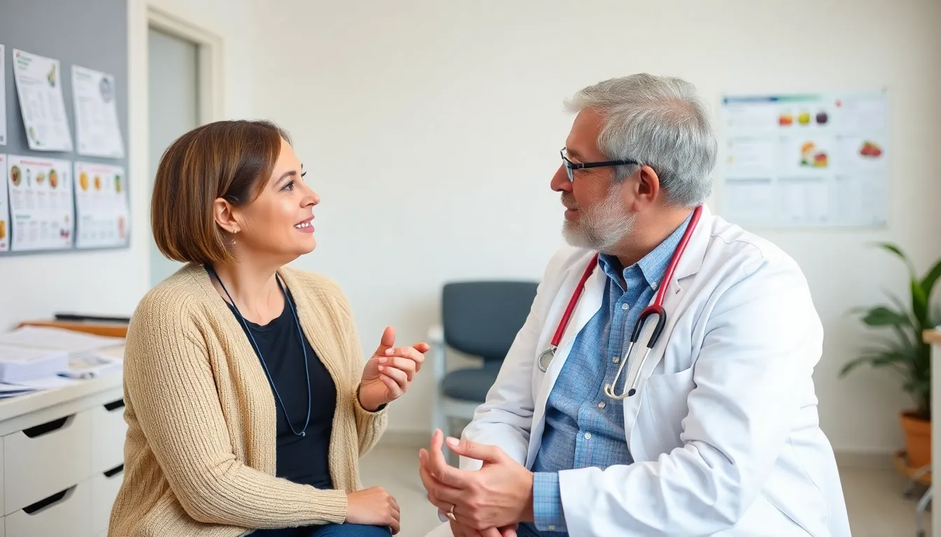 A diverse group of individuals sharing their personal experiences with food intolerances at a community health event, emphasizing the growing awareness of dietary issues