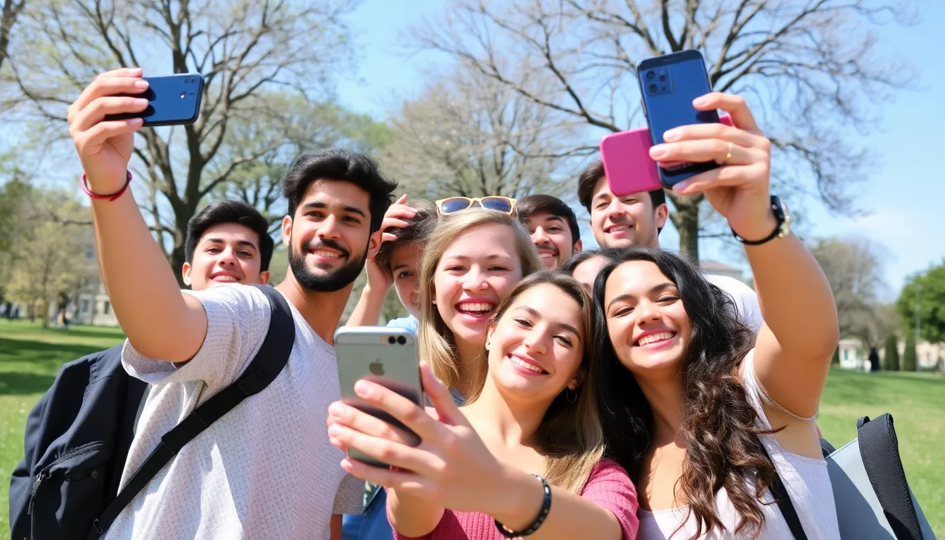 A thoughtful gathering of individuals discussing the implications of selfie sharing on privacy and mental health, emphasizing the importance of responsible digital practices