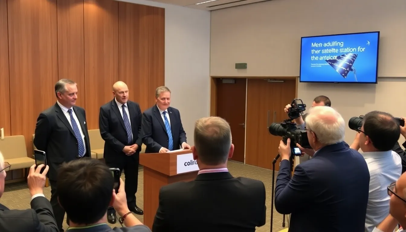 Local government officials reviewing documents related to the acquisition, highlighting the regulatory considerations and community interests surrounding the deal
