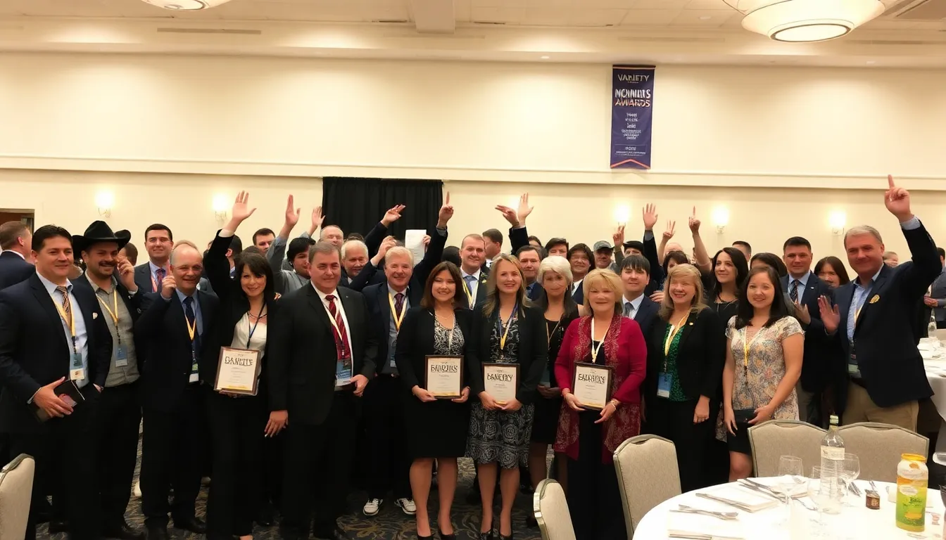 A group of journalists and editors from Variety celebrate their 100 nominations at the SoCal Journalism Awards, showcasing their commitment to excellence in entertainment reporting.
