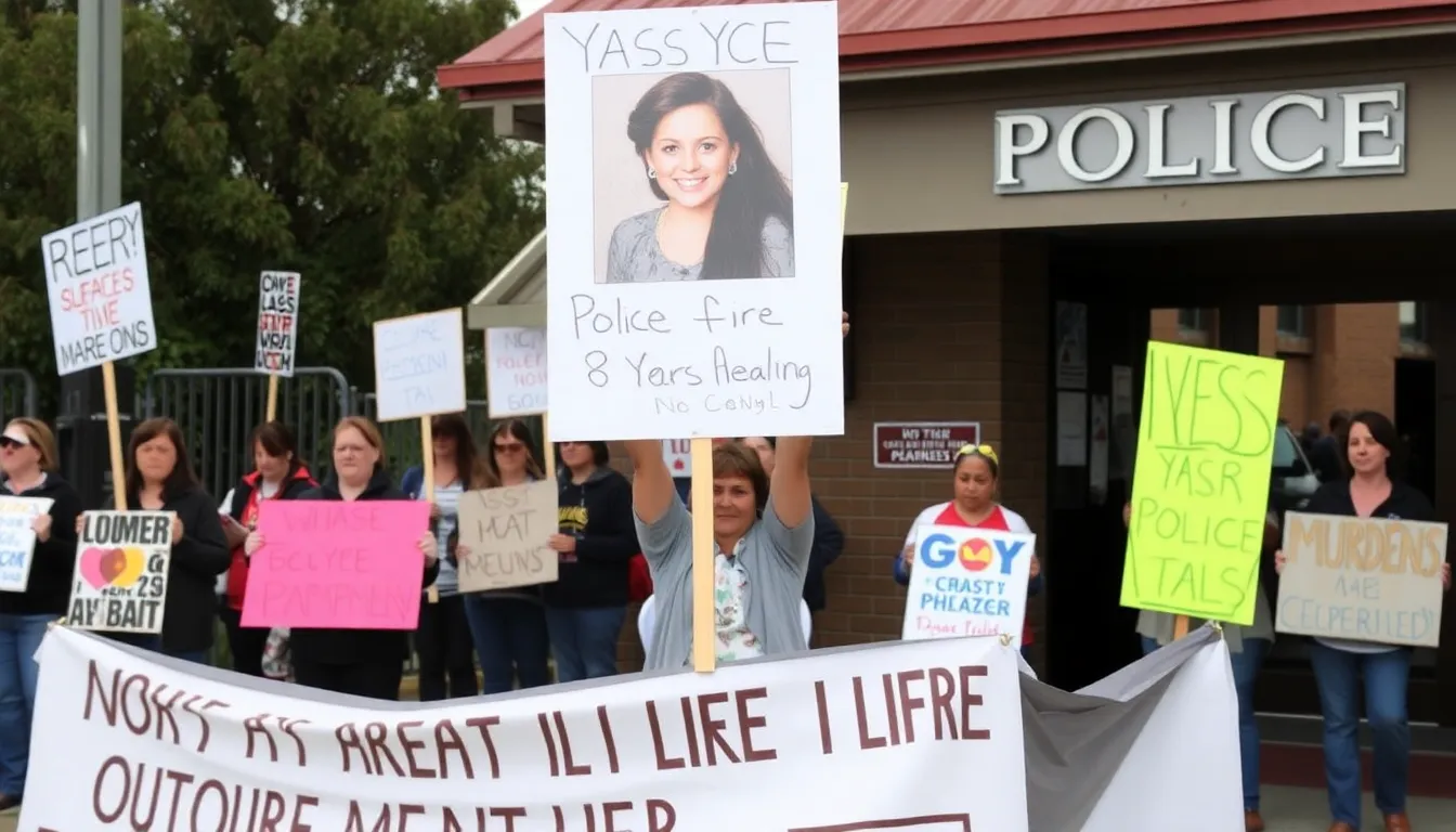 A heavy police presence was established in the area to maintain order and address community fears amid the ongoing investigation